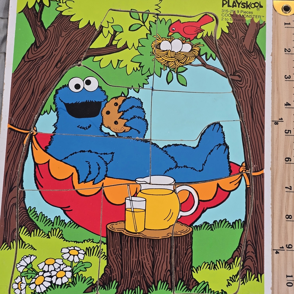 Playskool Cookie Monster Hammock Puzzle - Blue